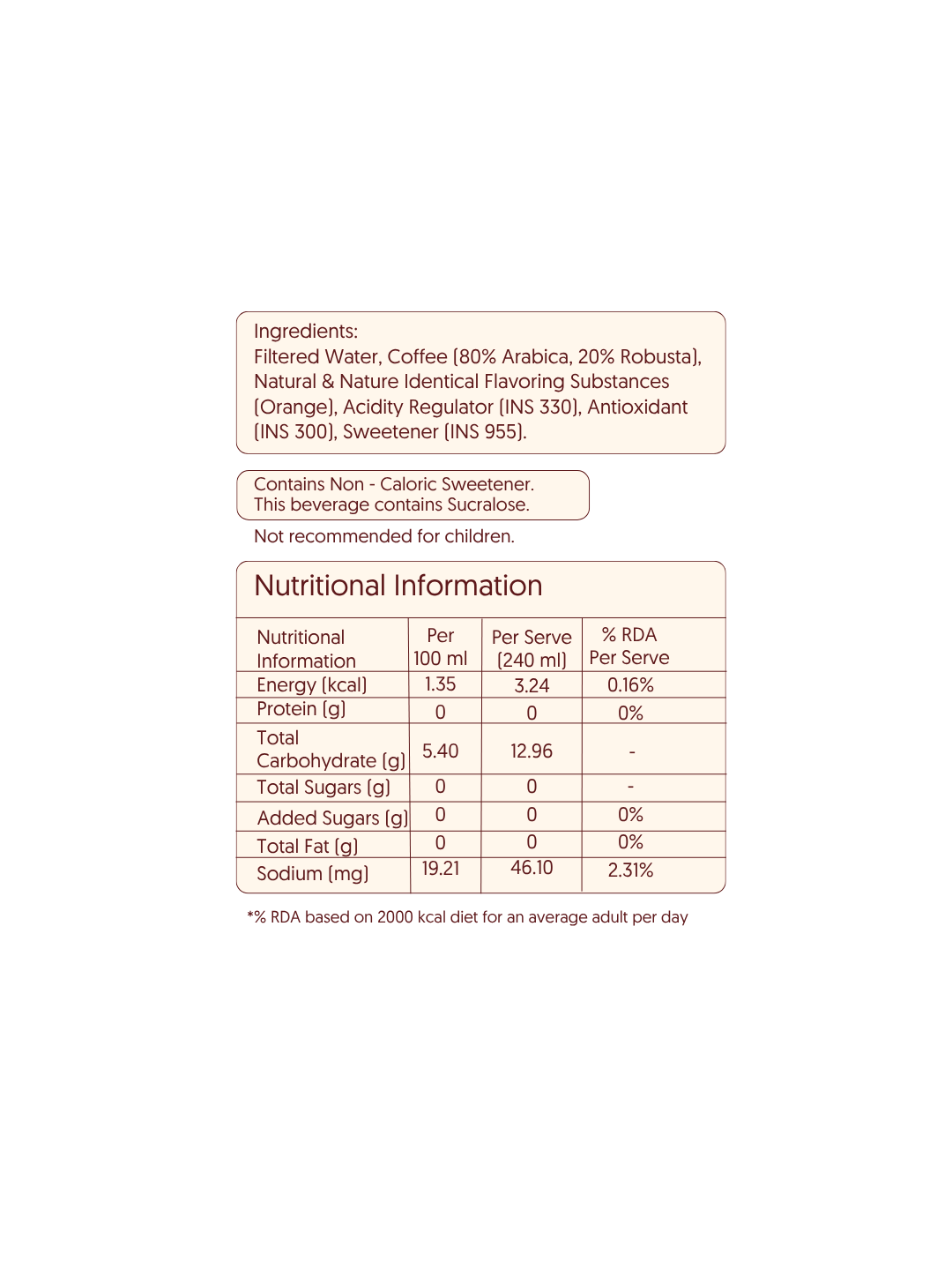 Orange Nitro Cold Brew (6/12 Pcs)